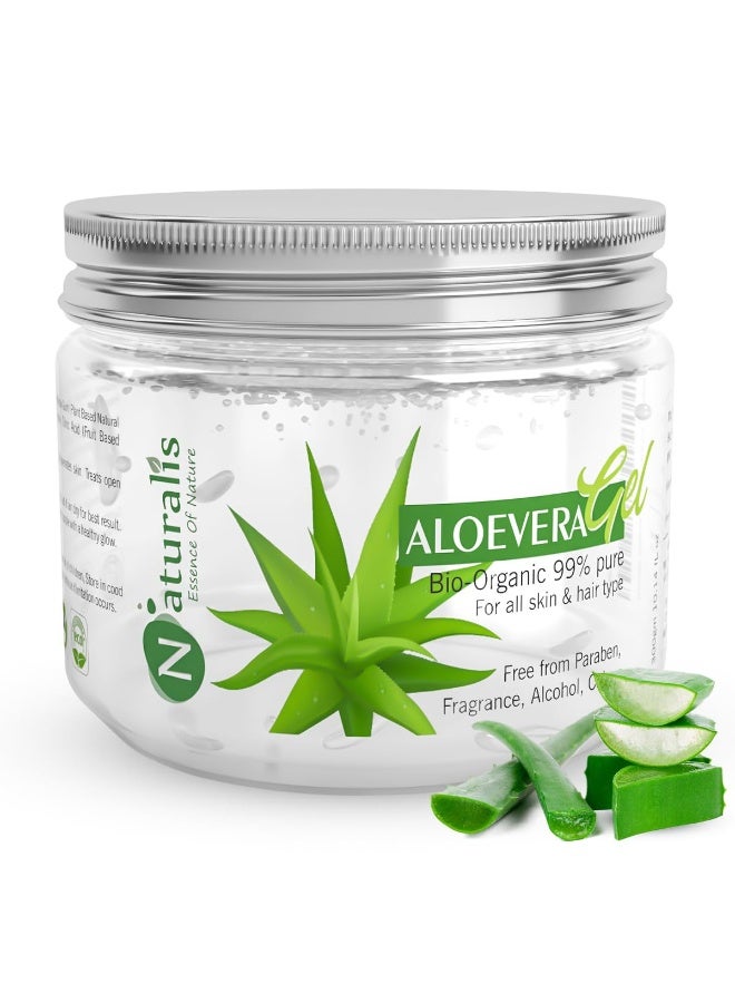 Naturalis Aloevera Gel for Face – Natural Aloe Vera Gel for Hydration, Nourishment, and Hair Care – Aloevera Gel for Skin & Hair that Soothes, 300g - Image 1